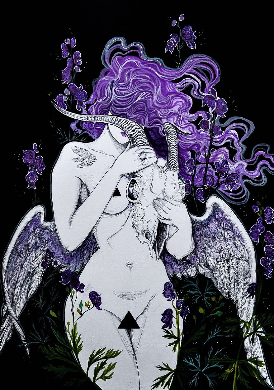 Artist Creates Dark Fairytale Paintings And Tattoos