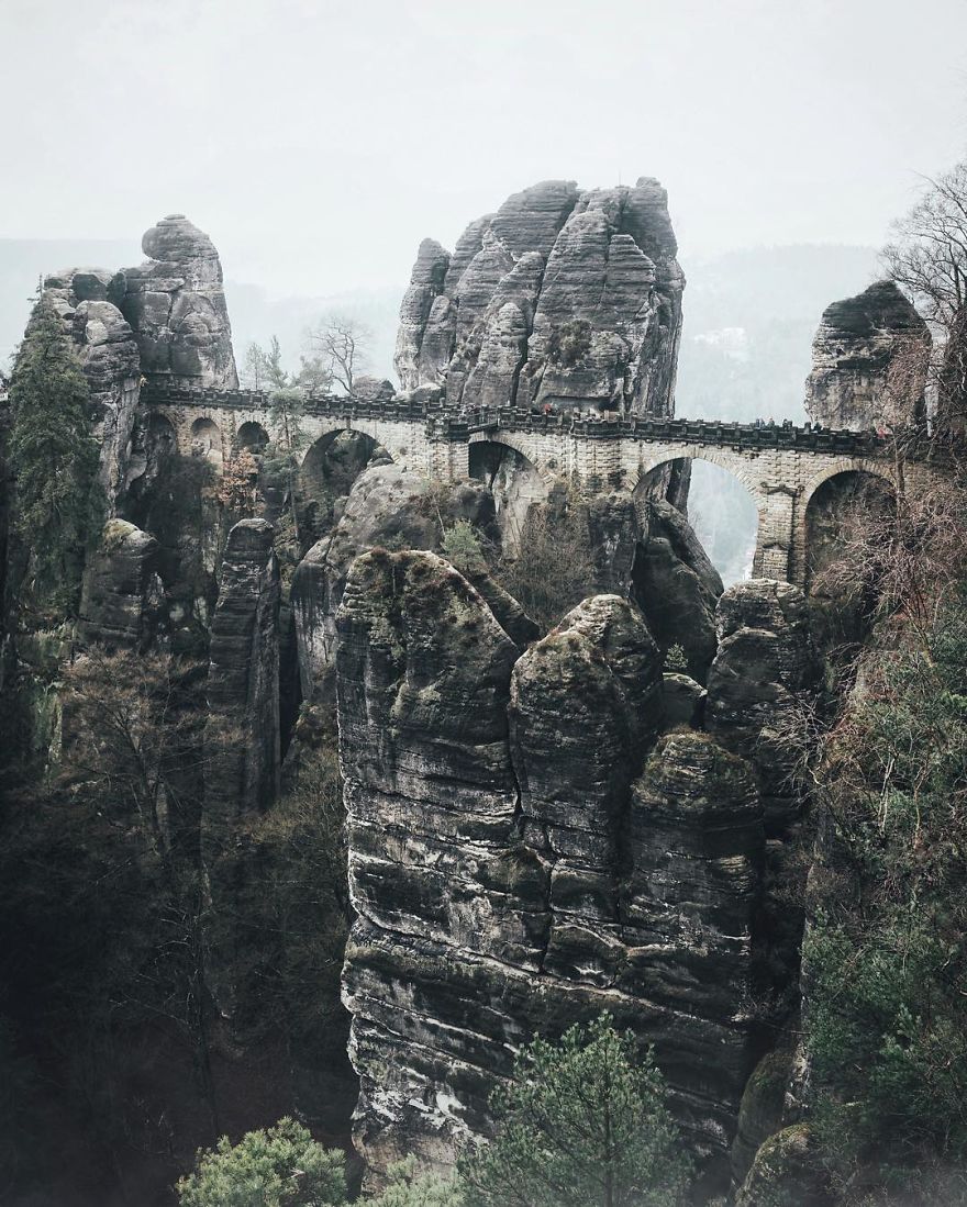 The Bastei, Elbe Sandstone Mountains, Germany