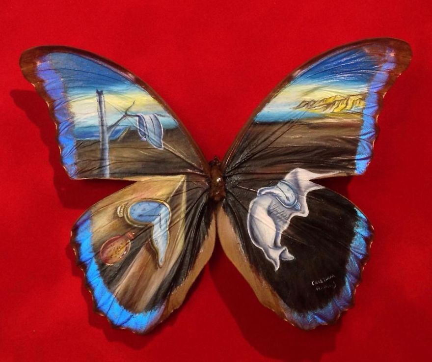 Artist Paints On Real Butterflies Wings