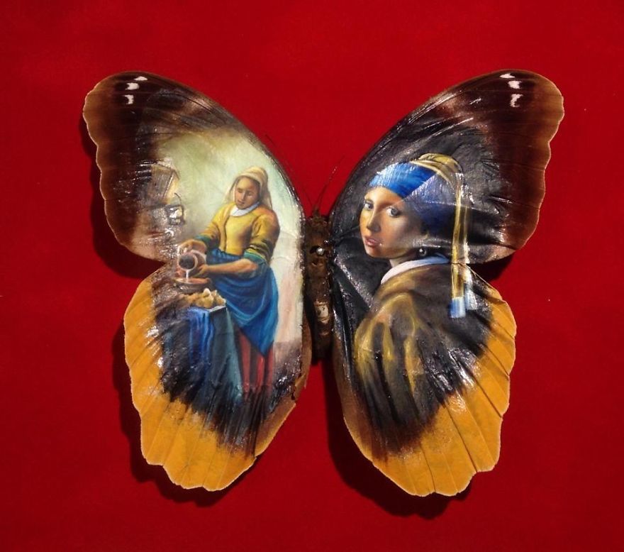 Artist Paints On Real Butterflies Wings