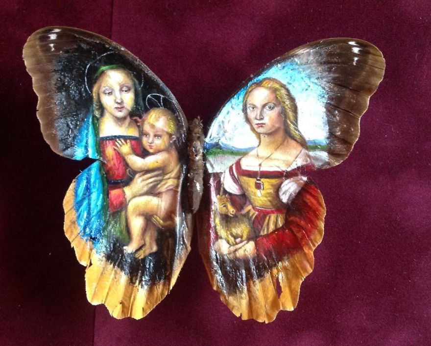 Artist Paints On Real Butterflies Wings