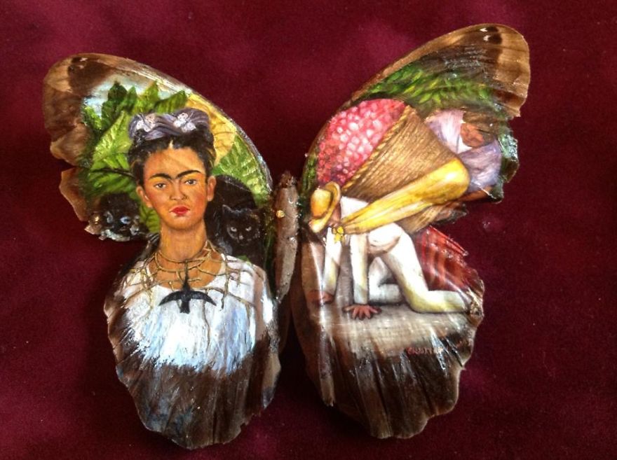 Artist Paints On Real Butterflies Wings