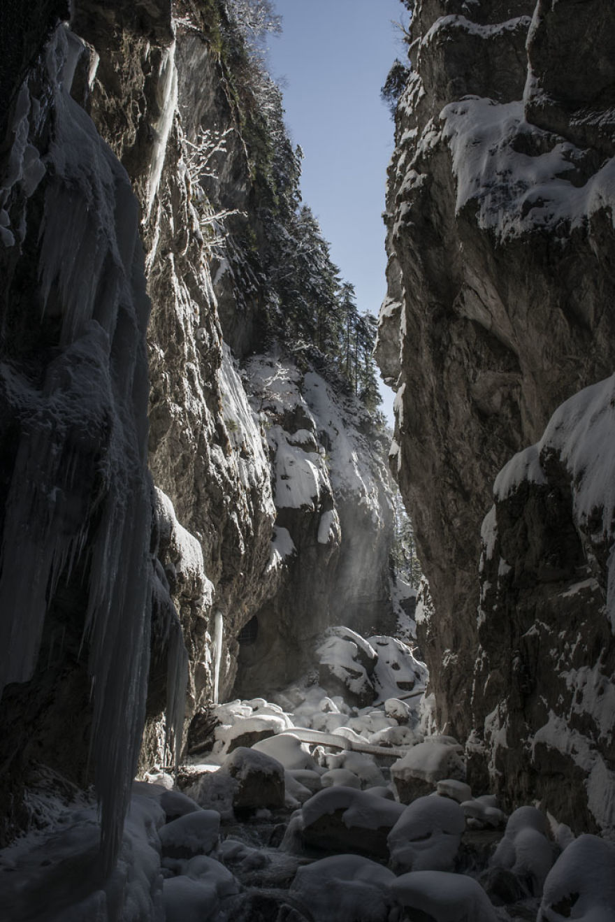 My Walk Through The Beautiful Frozen Partnachgorge