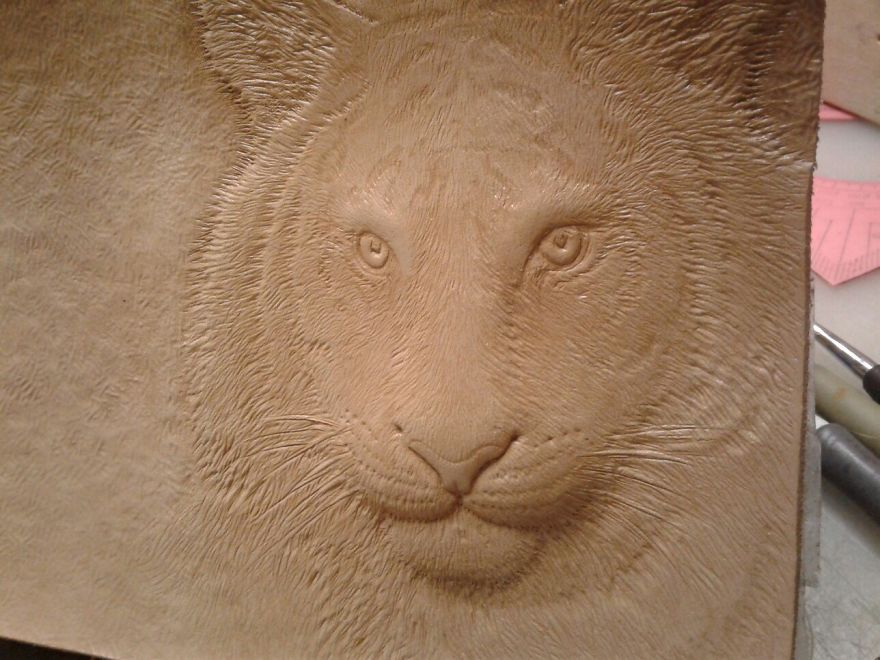 We Made This Passport Cover With A Tiger On It