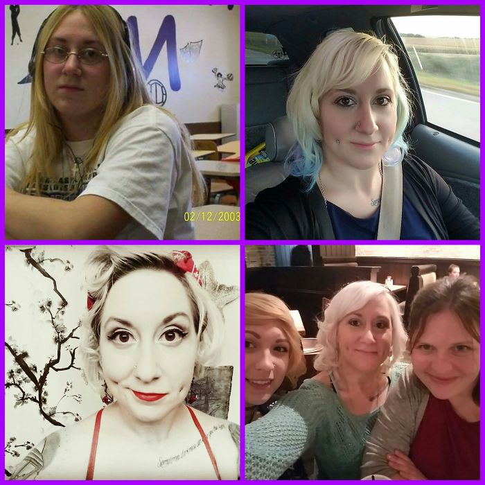 Top Left: Freshman Year. Other Three: 2016.