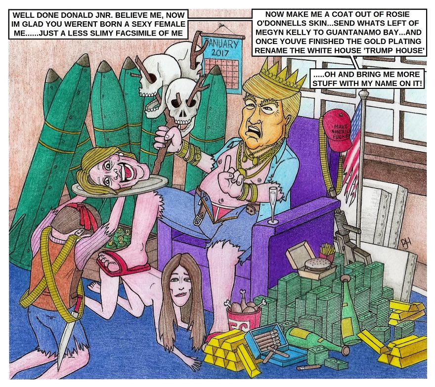 On Inauguration Day This Scottish Cartoonist Post All Of His Cartoons On The American Election Process And The Likely Outcome Once Trump Takes Office.....and Its Hilarious!!!