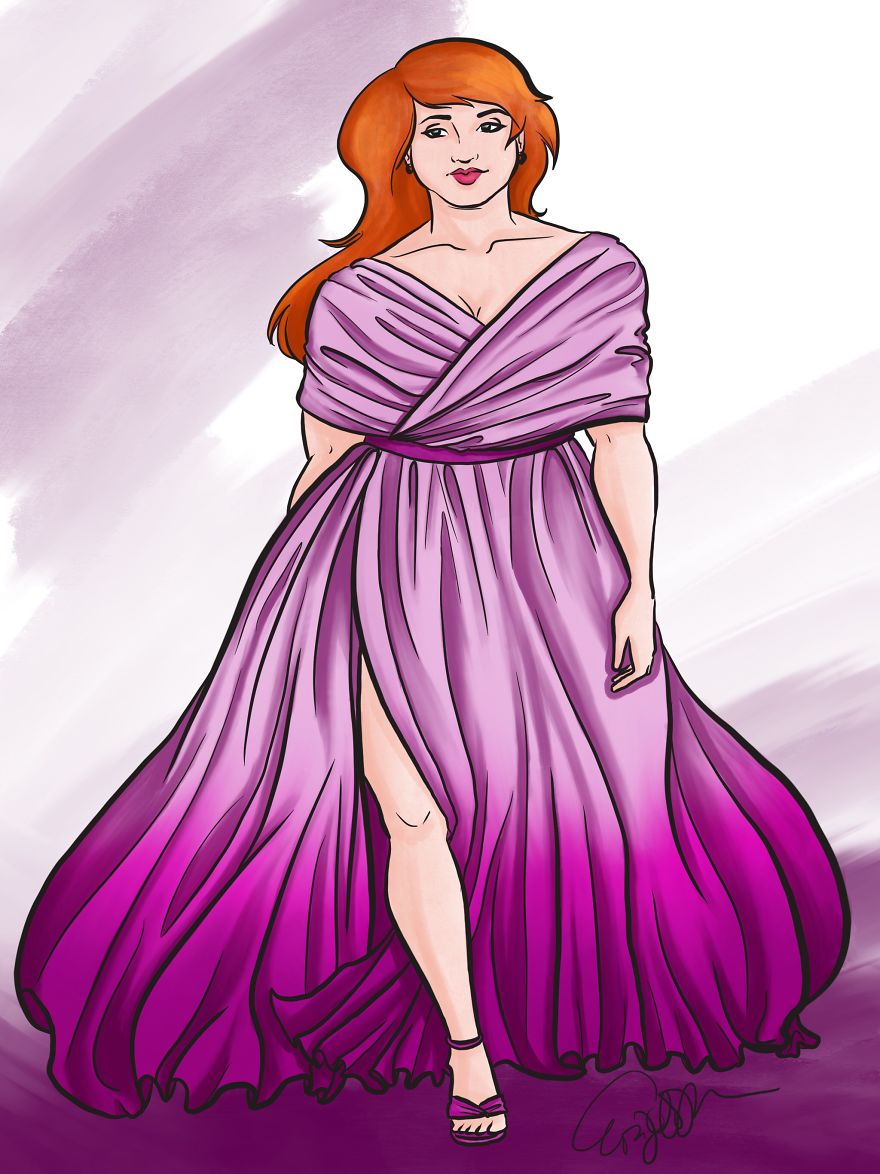 I Create Plus Size Fashion Illustrations