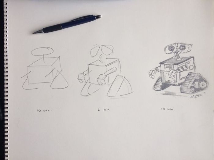 10 Sec, 1min, 10 Minutes Wall E