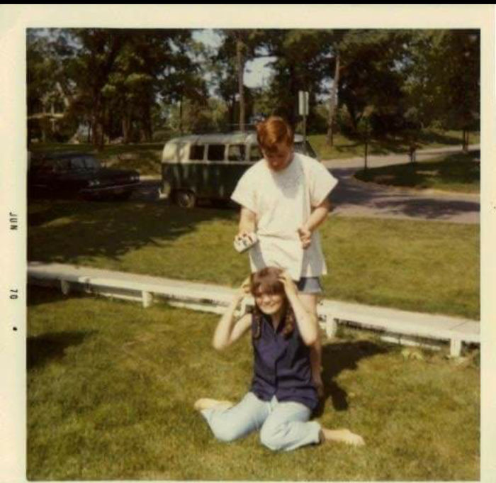 My Dad Pretending To Pour A Pepsi On My Aunt 1970