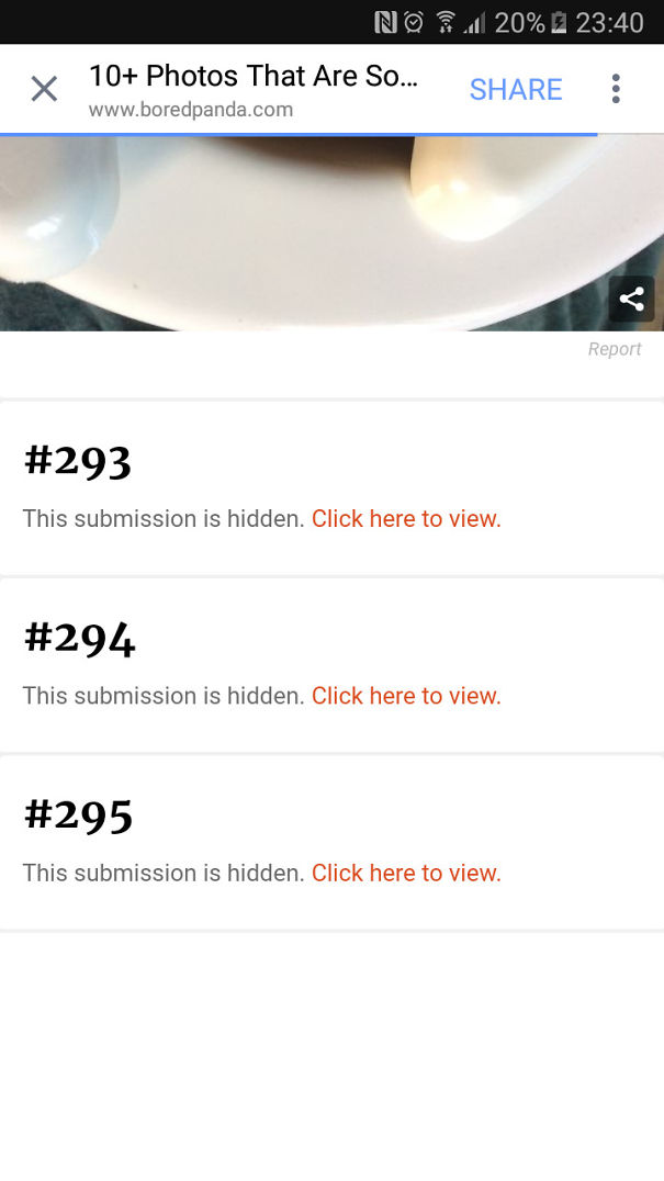 Having To Click On Hidden Pics For No Apparent Reason!