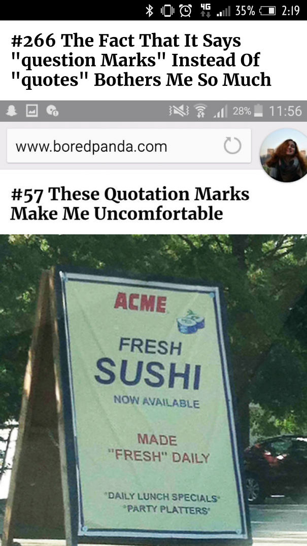 When It Actually Says Quotation Marks...