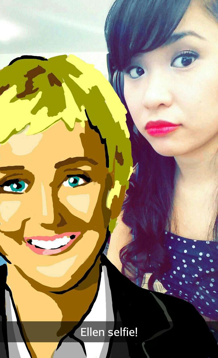 I Take Selfies With Celebrities Using Snapchat Drawing Tools