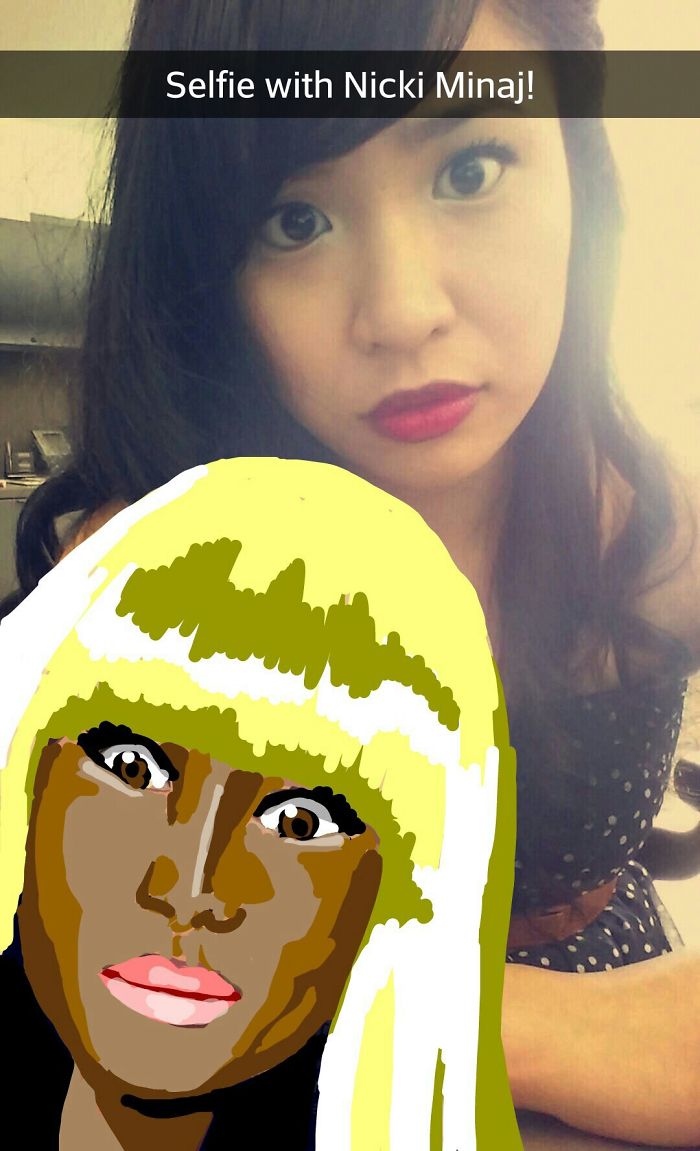 I Take Selfies With Celebrities Using Snapchat Drawing Tools