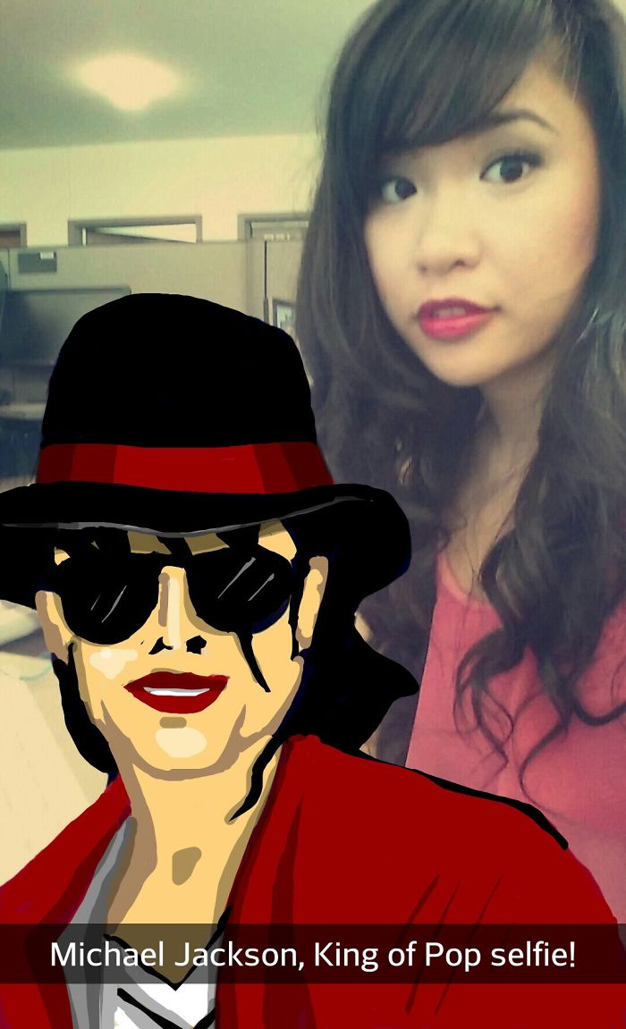 I Take Selfies With Celebrities Using Snapchat Drawing Tools