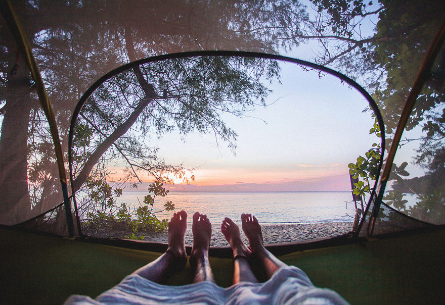 Koh Rong Samloem, Cambodia. Definitely The Best Camping Memories. Waking Up With This View Is Unforgettable