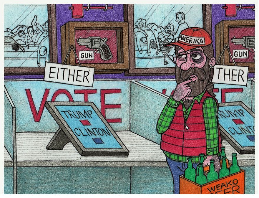 On Inauguration Day This Scottish Cartoonist Post All Of His Cartoons On The American Election Process And The Likely Outcome Once Trump Takes Office.....and Its Hilarious!!!