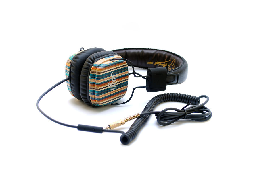 Earphones Upgraded With Recycled Skateboards