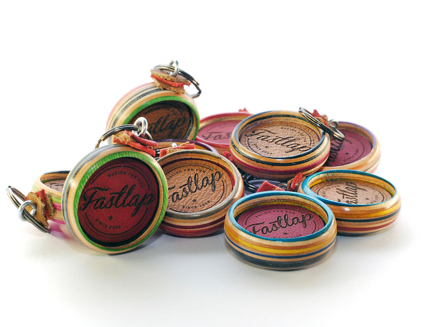 Keychains Out Of Recycled Skateboards