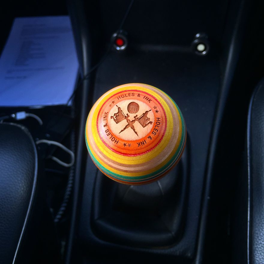Shift Knob Out Of Recycled Skateboards