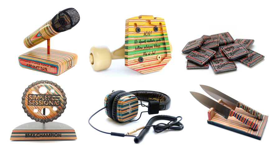 Unique Pieces Out Of Recycled Skateboards