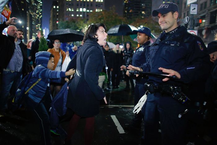 A Scene From The Ny Protests
