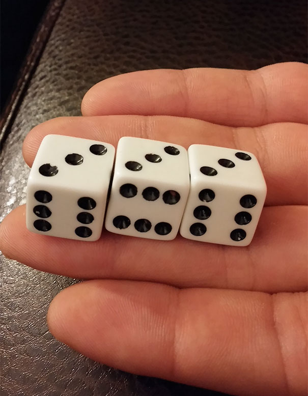 The Die In The Middle Is Printed Differently