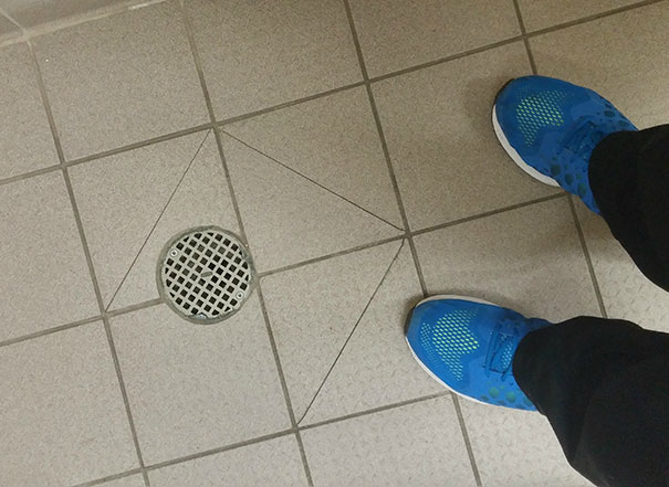 The Drain Is Off-Center And The Diamond Is Incomplete