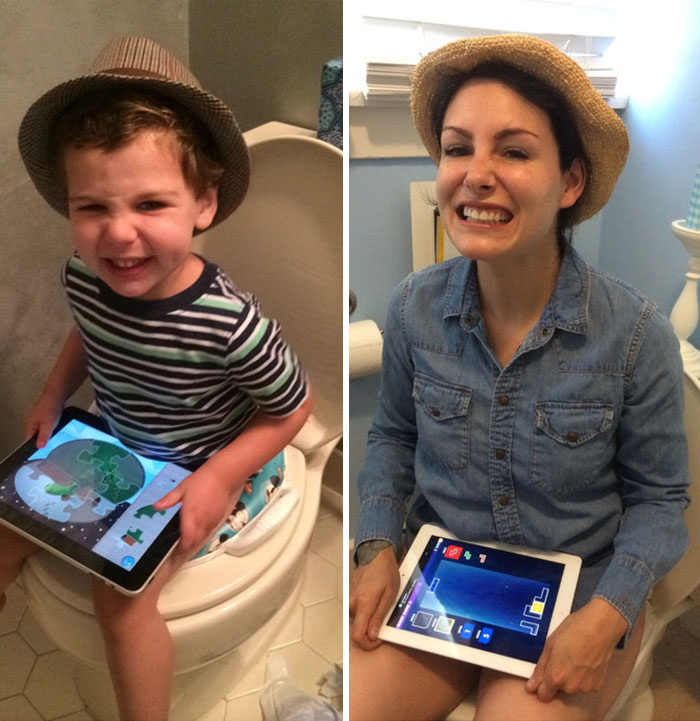 My Sister Sent Me A Picture Of My Nephew On The Toilet. I Wanted To Respond But We Don't Have A Kid