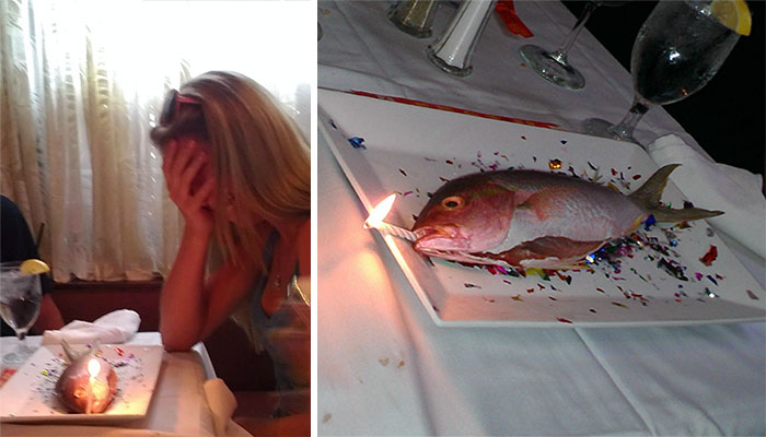 The "Cake" The Restaurant Gave My Sister For Her Birthday