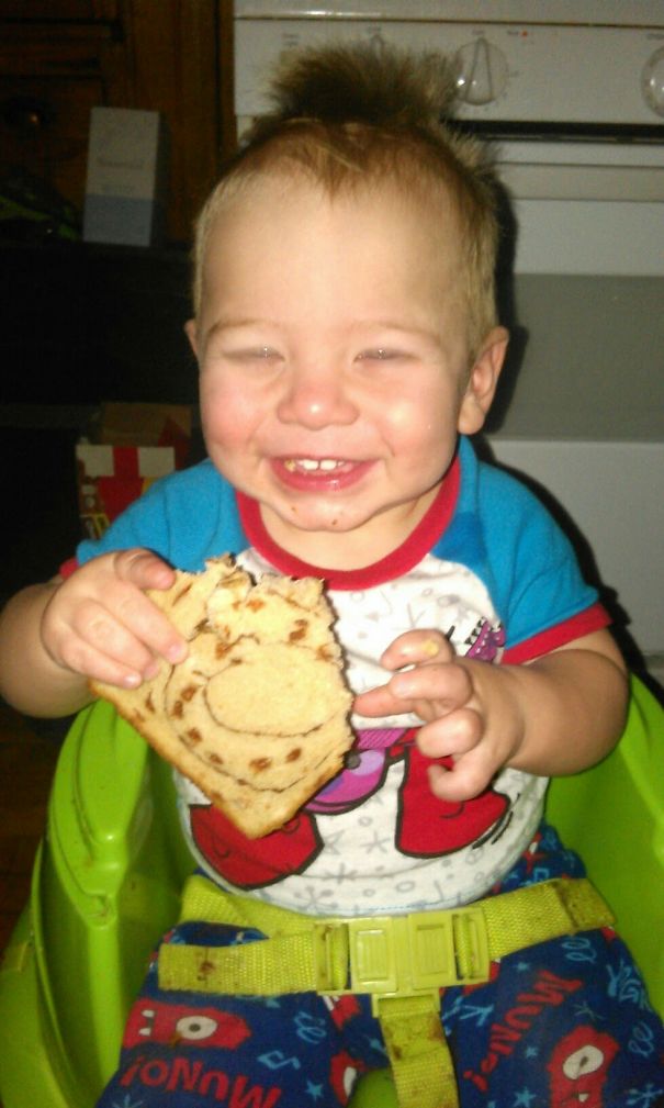 My Son Is Even Happy When Woken Up.