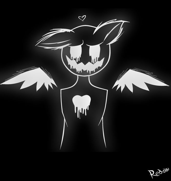 Abstract depiction of depression with a figure having melting facial features and a heart, illustrating emotional turmoil.