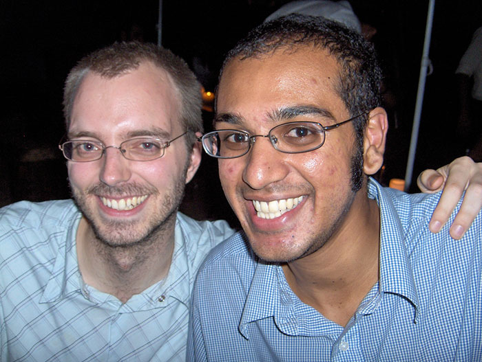 Hair, Eyebrows, Glasses, Nose, Smile... He's The Bizzaro Me!