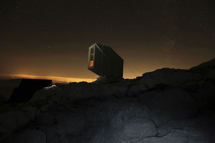 Winter Cabin On Top Of Mount Kanin In Slovenia