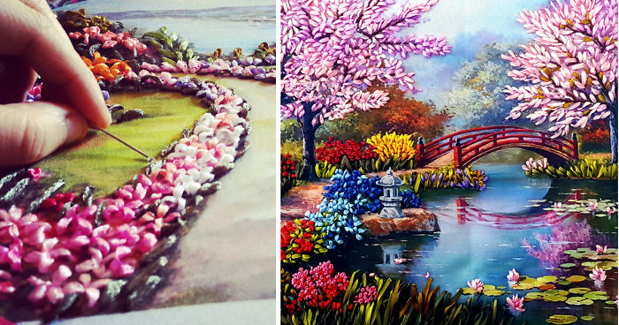 I ‘Paint’ Using Needle And Thread