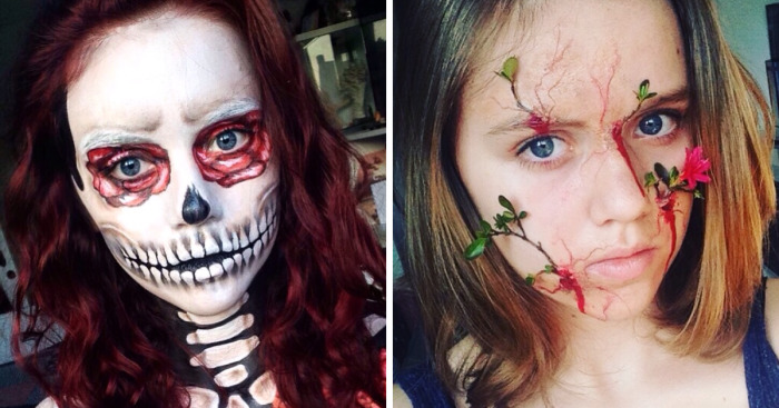 Detailed Face Art By A 15-Year-Old From Netherlands