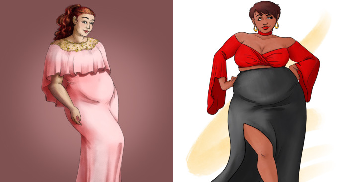 I Create Plus Size Fashion Illustrations