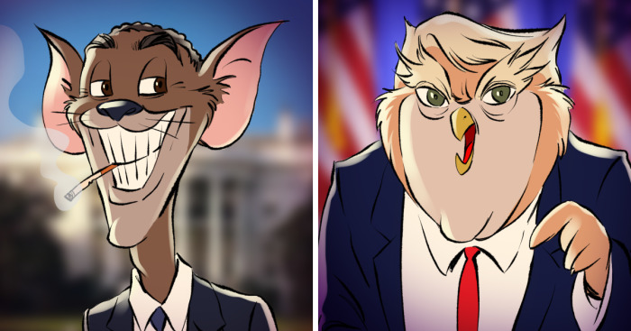 I Imagined Famous Politics As Cartoon Animals