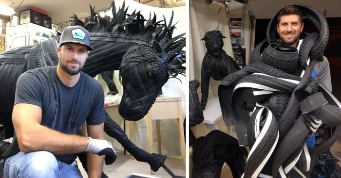 Amazing Tire Sculptures That I Create From 100-400 Separate Tires