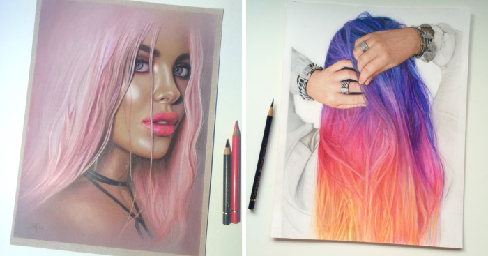 I Create Colorful Photorealistic Drawings With Colored Pencils