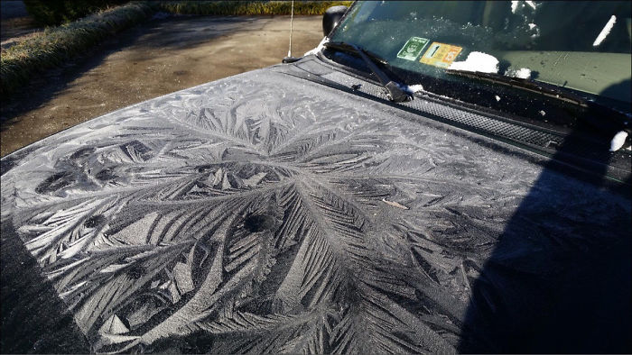 How The Virginia Frost Settled On The Roof Of My Uncle's Truck