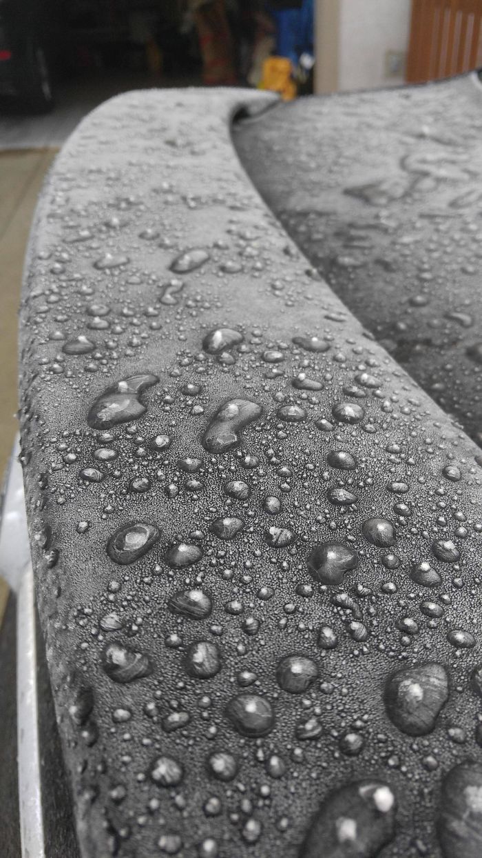 The Way The Water Was Frozen On My Car This Morning