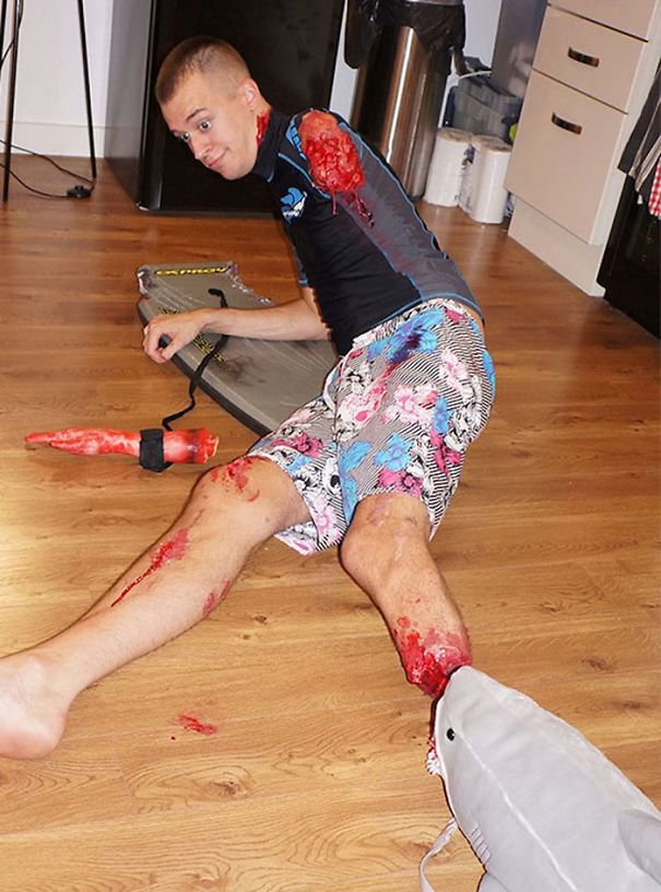 ‘Attacked By A Shark’ Halloween Costume