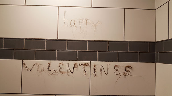 My Boyfriend And I Prank Each Other All The Time And He Hates Finding My Hair In The Shower