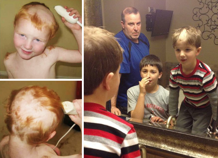 15 Niños que decidieron cortarse ellos mismos el pelo y luego lo lamentaron