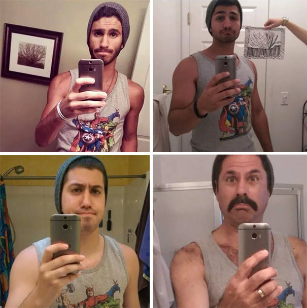 My Youngest Brother Got A New Phone And Took A Selfie. My Dad And Brother And I Liked How It Looked