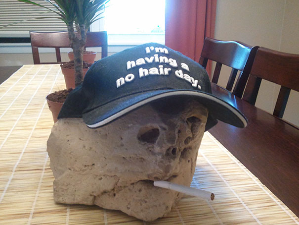 My Dad Said He Found A Rock That Looked Like A Face And I Came Home To This...