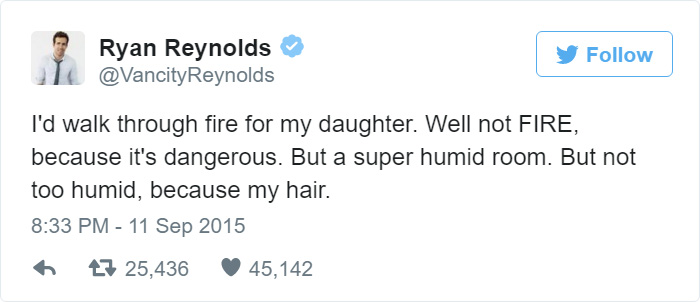Funny Ryan Reynolds Tweets