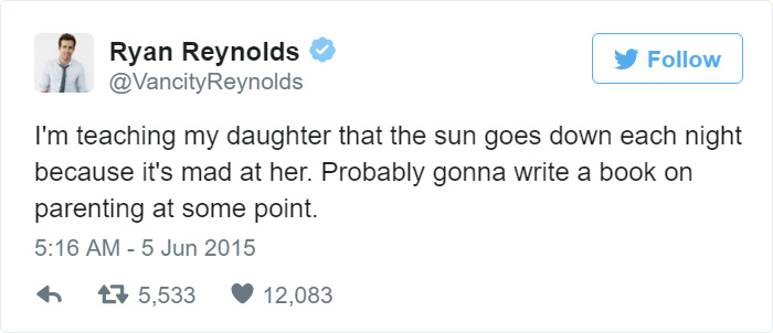 Funny Ryan Reynolds Tweets