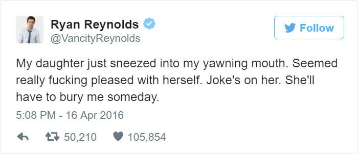 Funny Ryan Reynolds Tweets