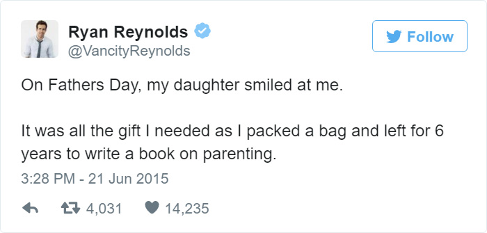 Funny Ryan Reynolds Tweets